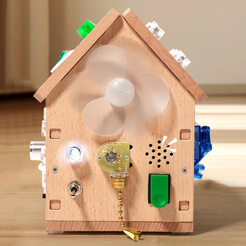 Tablero Sensorial Montessori Casita con Luz LED - Mikicochon®