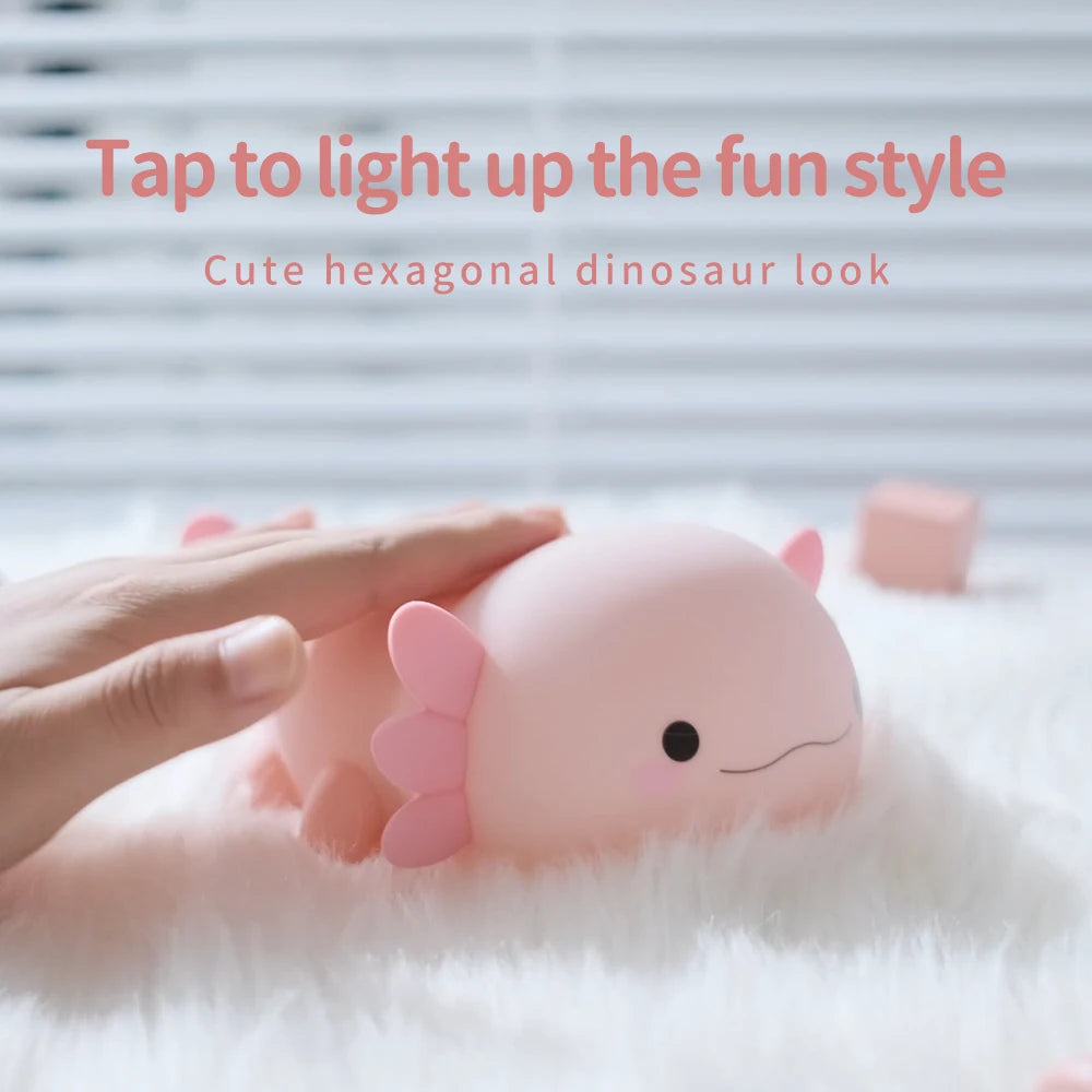 Lámpara Nocturna LED en Forma de Axolote - Mikicochon®