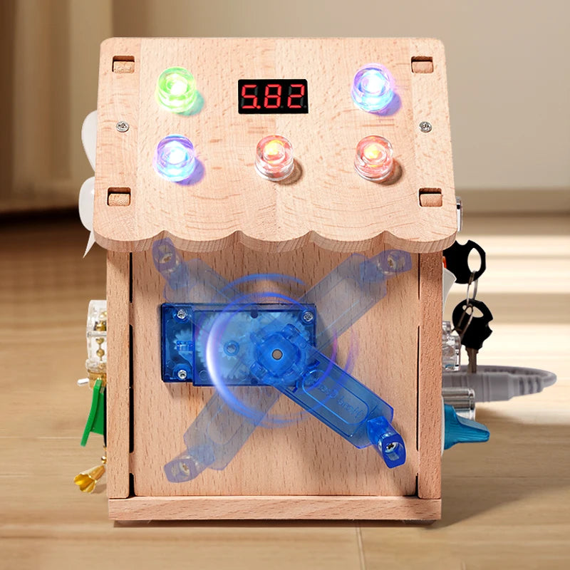 Tablero Sensorial Montessori Casita con Luz LED - Mikicochon®