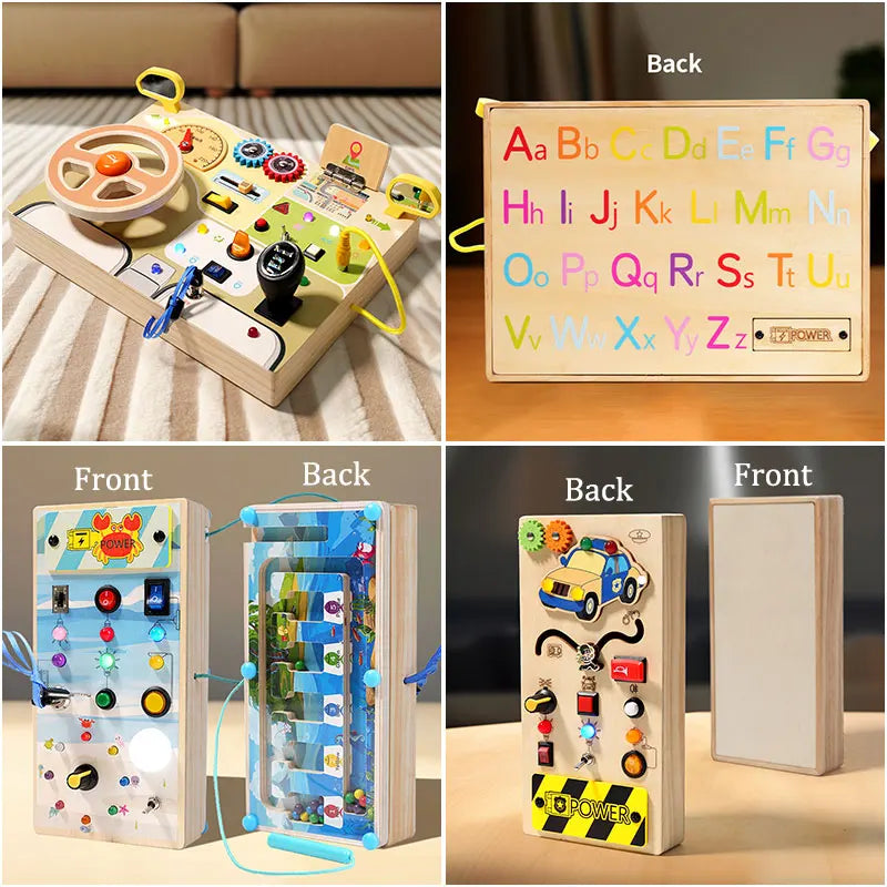Tablero Sensorial Montessori con Luz LED - Mikicochon®