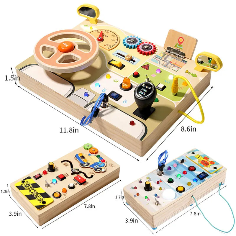 Tablero Sensorial Montessori con Luz LED - Mikicochon®