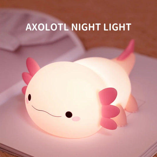 Lámpara Nocturna LED en Forma de Axolote - Mikicochon®